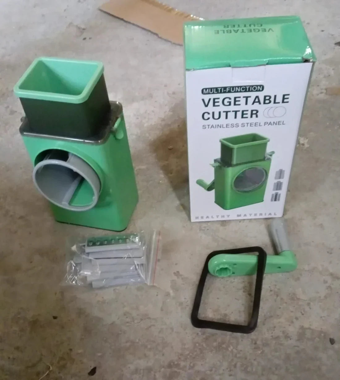 Stainless Steel Vegetable Chopper – 6 Blades & Mandoline Slicer