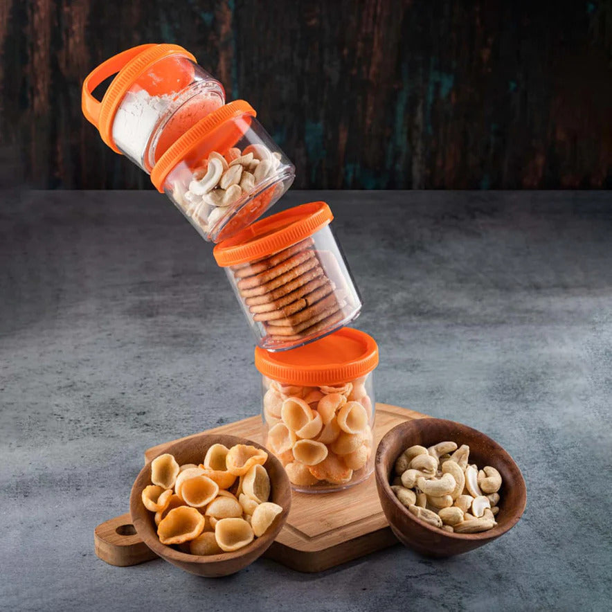 Stackable Airtight Storage Jars