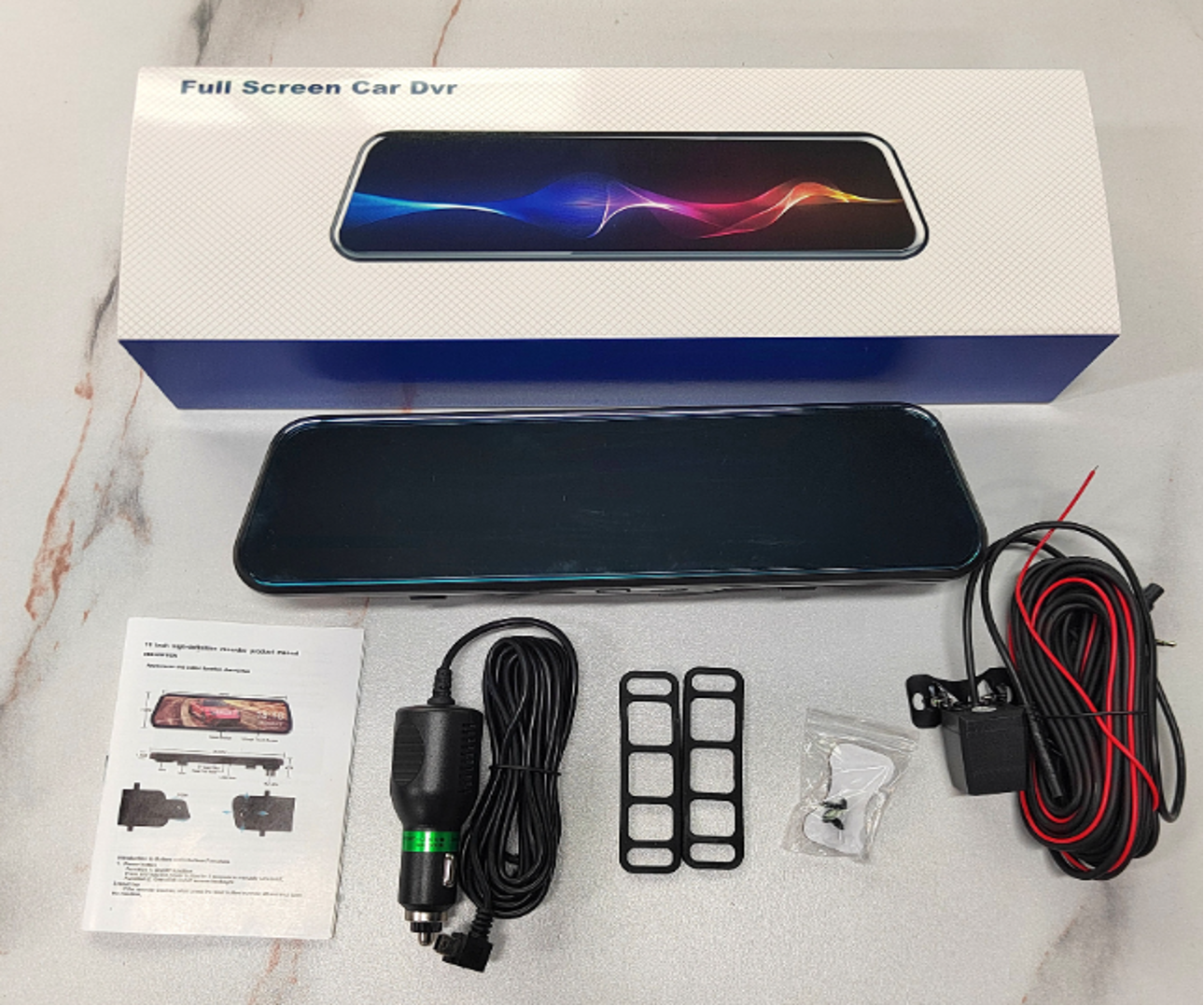 Dual Lens Dash Cam Mirror with GPS