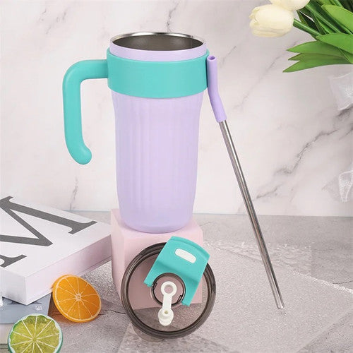 Premium Insulated Tumbler with Easy-Grip Handle - 860ML