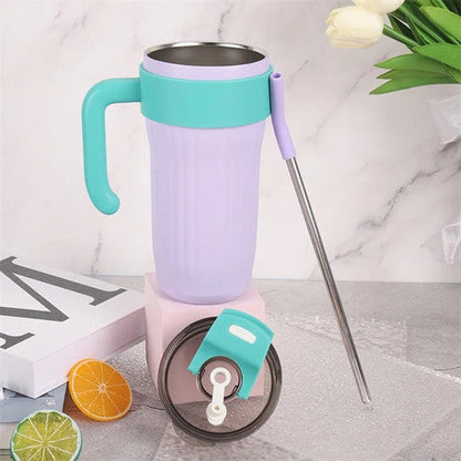 Premium Insulated Tumbler with Easy-Grip Handle - 860ML