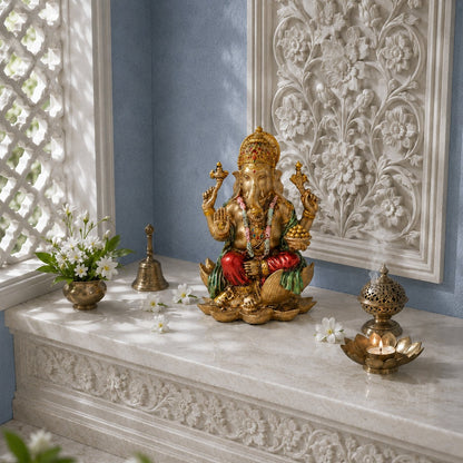 Ganesha Vighnaharta Antique Idol (7 inch)