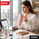 Konvex Hydra Insulated Travel Tumbler 1200 Ml With Handle Straw Pink (1 Pc)