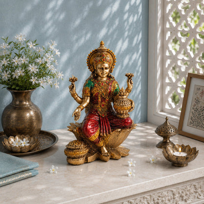 Goddess Lakshmi Antique Idol (7 Inch)