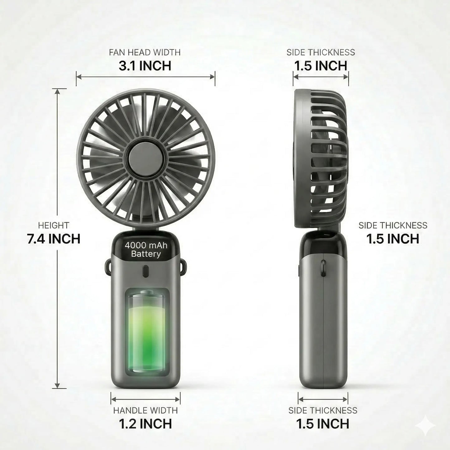 PocketFan™ – Portable Fan | Foldable Design • Lightweight | Easy Cooling Anywhere, Anytime