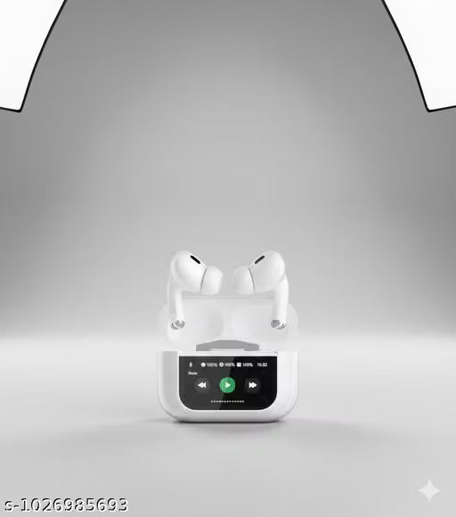 Apple Display Buds with Touch Screen Display with TWS ANC Noise Cancellation Bluetooth Headset