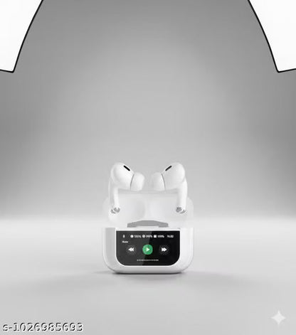 Apple Display Buds with Touch Screen Display with TWS ANC Noise Cancellation Bluetooth Headset