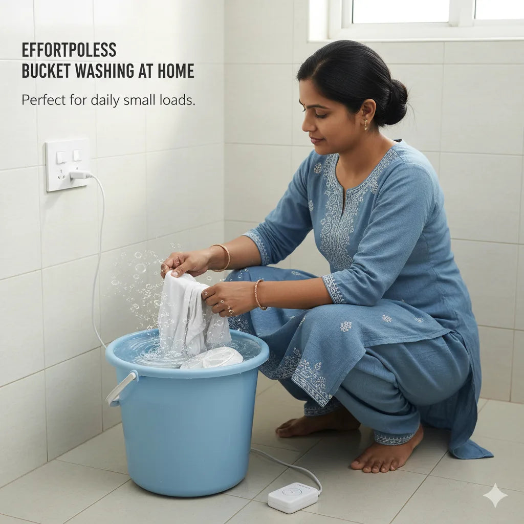 TurboSpin™ – Mini Ultrasonic Washer | Silent 360° Micro Agitation | Travel & Delicate Care