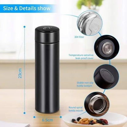 Smart LED Temperature Display Flask | Vacuum Insulated Stainless Steel Hot & Cold Bottle (500ml)