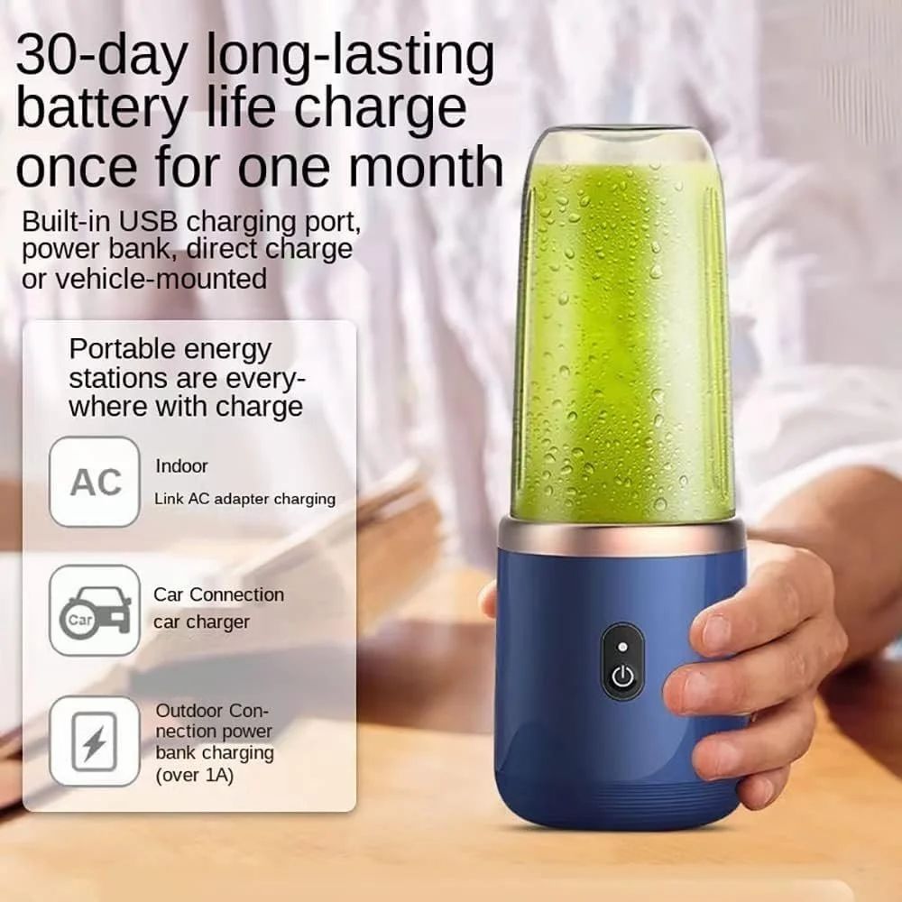 Premium Quality Portable USB Rechargeable Blender | Smoothie, Shake & Juice Maker for Home, Gym & Travel