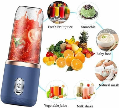 Premium Quality Portable USB Rechargeable Blender | Smoothie, Shake & Juice Maker for Home, Gym & Travel