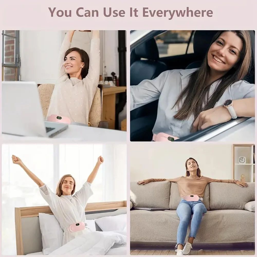 “Rechargeable Heating Belt – Portable Warm Comfort Pad for Back & Stomach Use”