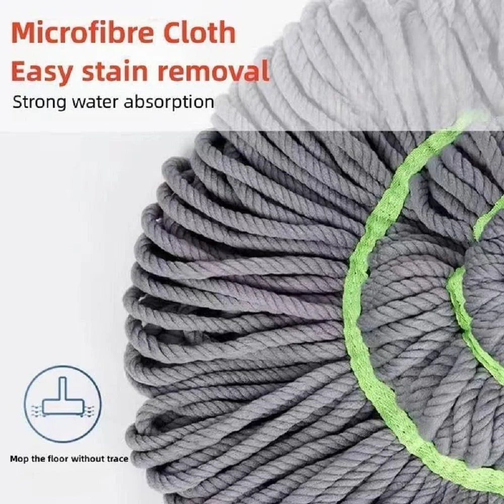 Self-Twisting Spin Mop with Microfiber Head – Hands-Free Cleaning, Adjustable Handle