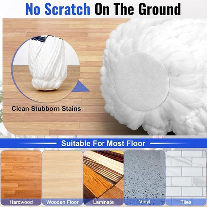 Self-Twisting Spin Mop with Microfiber Head – Hands-Free Cleaning, Adjustable Handle