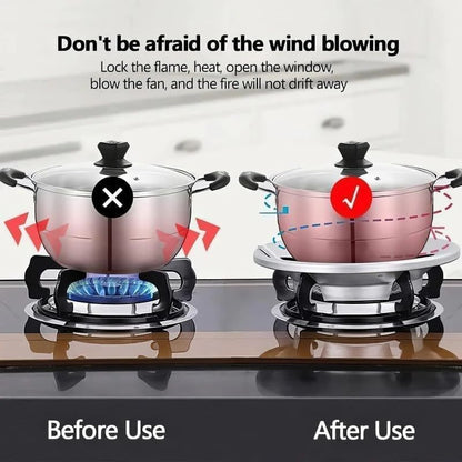 Premium Stainless Steel Gas Saver Ring | Stove Flame Guard Stand for Gas Burner | LPG Saving & Utensil Support Ring