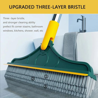 2-in-1 Multipurpose Cleaning Brush with Wiper — The Ultimate Dual-Action Cleaning Tool for Home