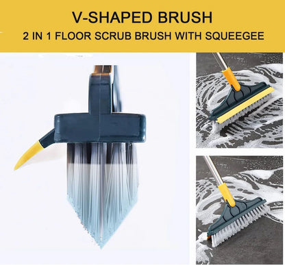 2-in-1 Multipurpose Cleaning Brush with Wiper — The Ultimate Dual-Action Cleaning Tool for Home