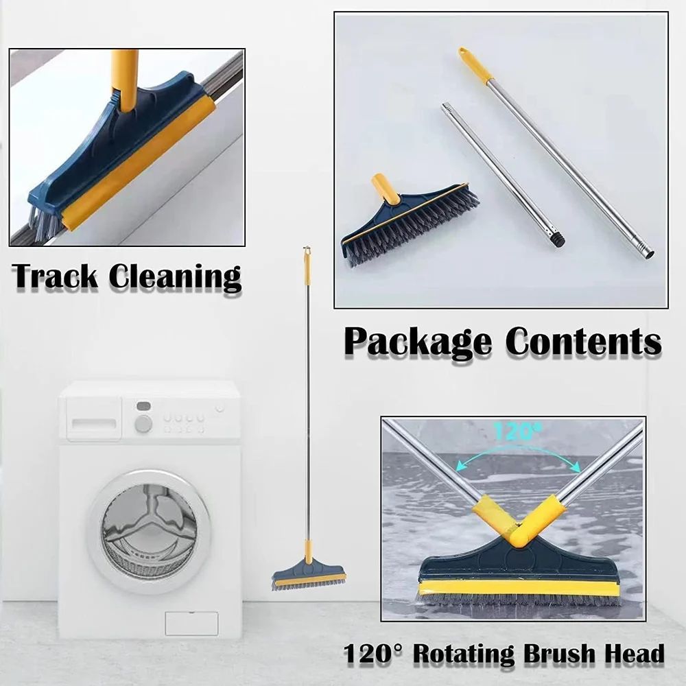 2-in-1 Multipurpose Cleaning Brush with Wiper — The Ultimate Dual-Action Cleaning Tool for Home