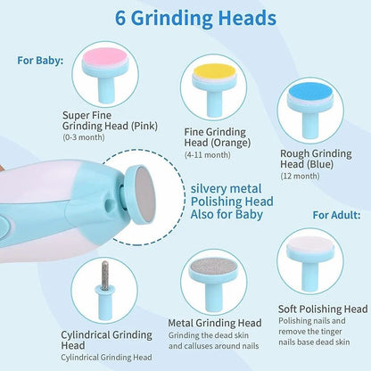Electric Baby Nail Trimmer Set – Safe, Silent & Multifunctional Grooming Kit for Babies and Parents