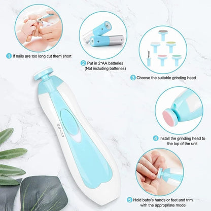 Electric Baby Nail Trimmer Set – Safe, Silent & Multifunctional Grooming Kit for Babies and Parents