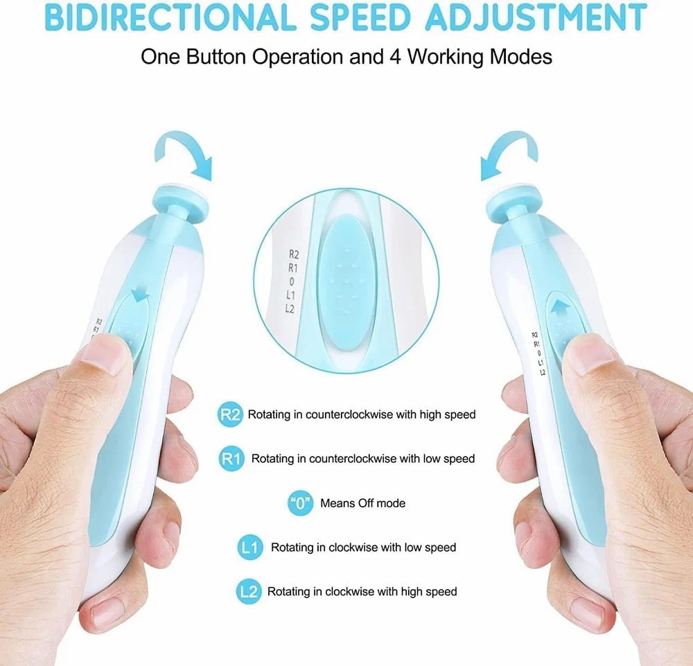 Electric Baby Nail Trimmer Set – Safe, Silent & Multifunctional Grooming Kit for Babies and Parents