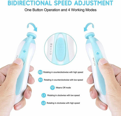 Electric Baby Nail Trimmer Set – Safe, Silent & Multifunctional Grooming Kit for Babies and Parents