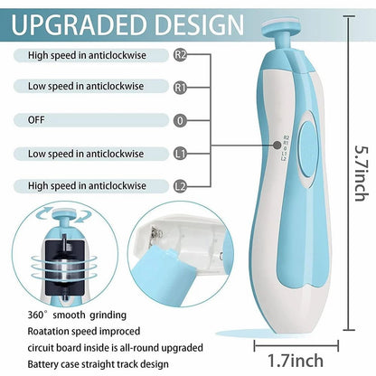 Electric Baby Nail Trimmer Set – Safe, Silent & Multifunctional Grooming Kit for Babies and Parents