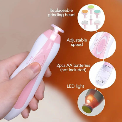 Electric Baby Nail Trimmer Set – Safe, Silent & Multifunctional Grooming Kit for Babies and Parents