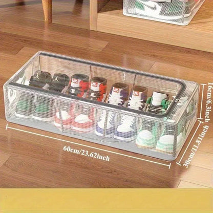 Multipurpose Foldable Storage Organizer with Transparent Top - Breathable & Space Saving
