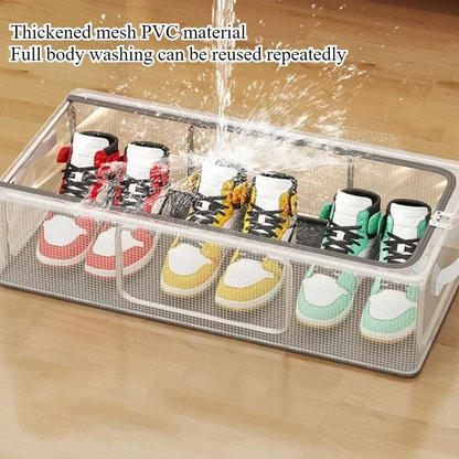 Multipurpose Foldable Storage Organizer with Transparent Top - Breathable & Space Saving