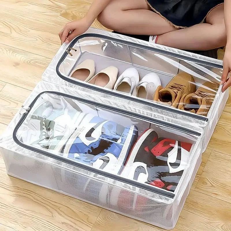 Multipurpose Foldable Storage Organizer with Transparent Top - Breathable & Space Saving