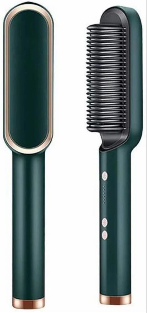 Professional Electric Hair Straightener Brush – Anti-Scald Fast Heating Straightening Comb