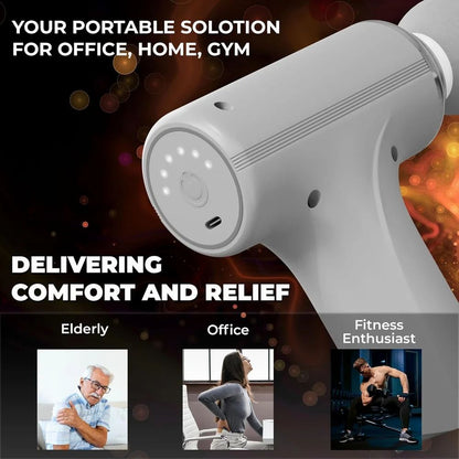 Massage Gun – Deep Tissue Muscle Relaxation with 4 Interchangeable Heads