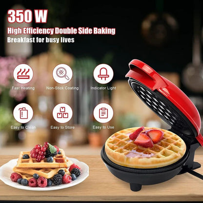 Waffle Maker Machine – Non-Stick Mini Electric Waffle Maker for Home & Kitchen