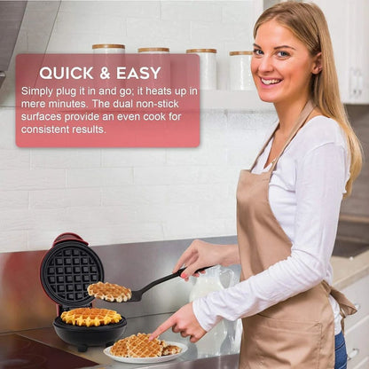 Waffle Maker Machine – Non-Stick Mini Electric Waffle Maker for Home & Kitchen