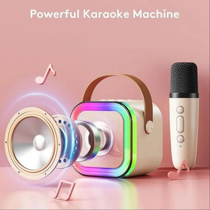 Bluetooth Karaoke Speaker with Wireless Microphone – Portable Music System with RGB Lights