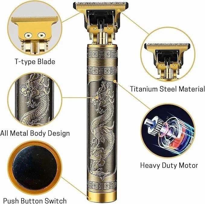 Professional Vintage Hair Trimmer with FREE Microfiber Cleaning Cloth