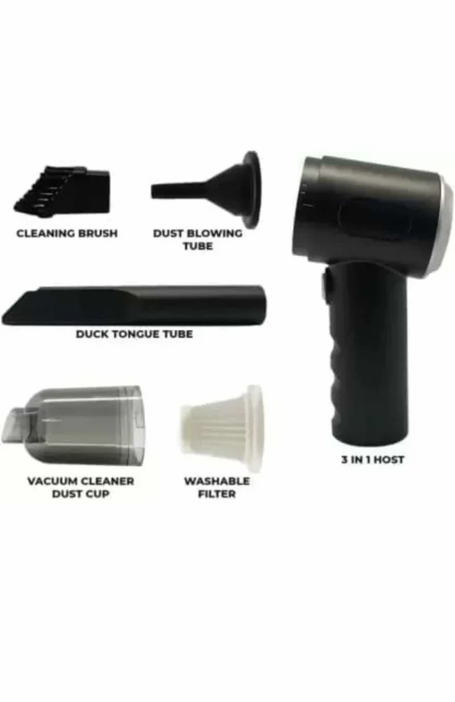 Mini Vacuum Cleaner & Air Duster for Keyboard, Car, Laptop & Electronics – USB Rechargeable