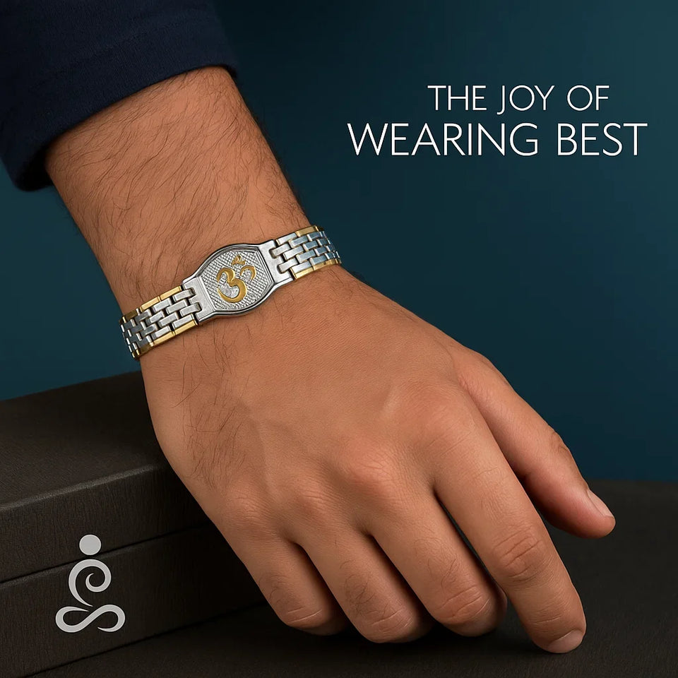 Om Bracelet for Men – Watch-Style Adjustable Spiritual Wristwear