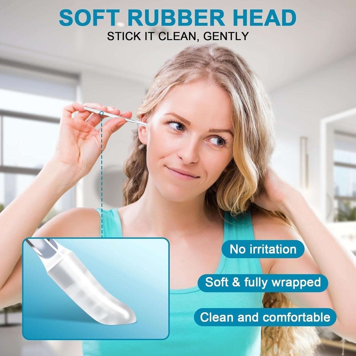 Reusable Silicone Ear Cleaning Sticks with Storage Case