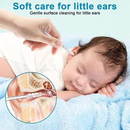 Reusable Silicone Ear Cleaning Sticks with Storage Case