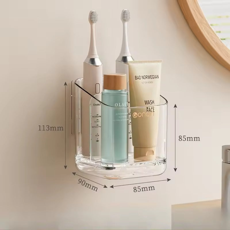 Wall-Mounted Bathroom Organizer Holder with Drainage