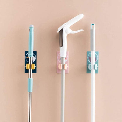 Cute Self-Adhesive Mop & Broom Holder (Pack of 2)
