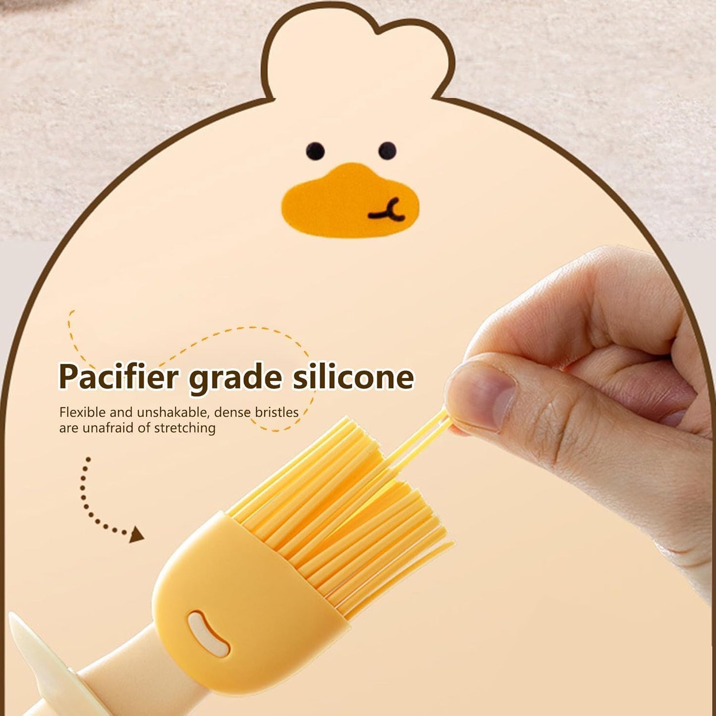 Cute Duck Design Oil Dispenser with Silicone Brush