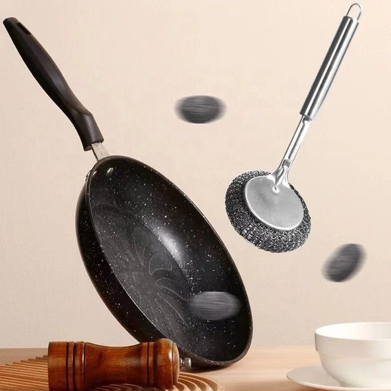 SteelPro Dish Scrubber with Handle