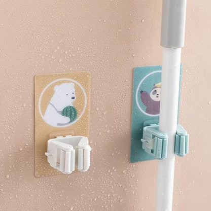Cute Self-Adhesive Mop & Broom Holder (Pack of 2)