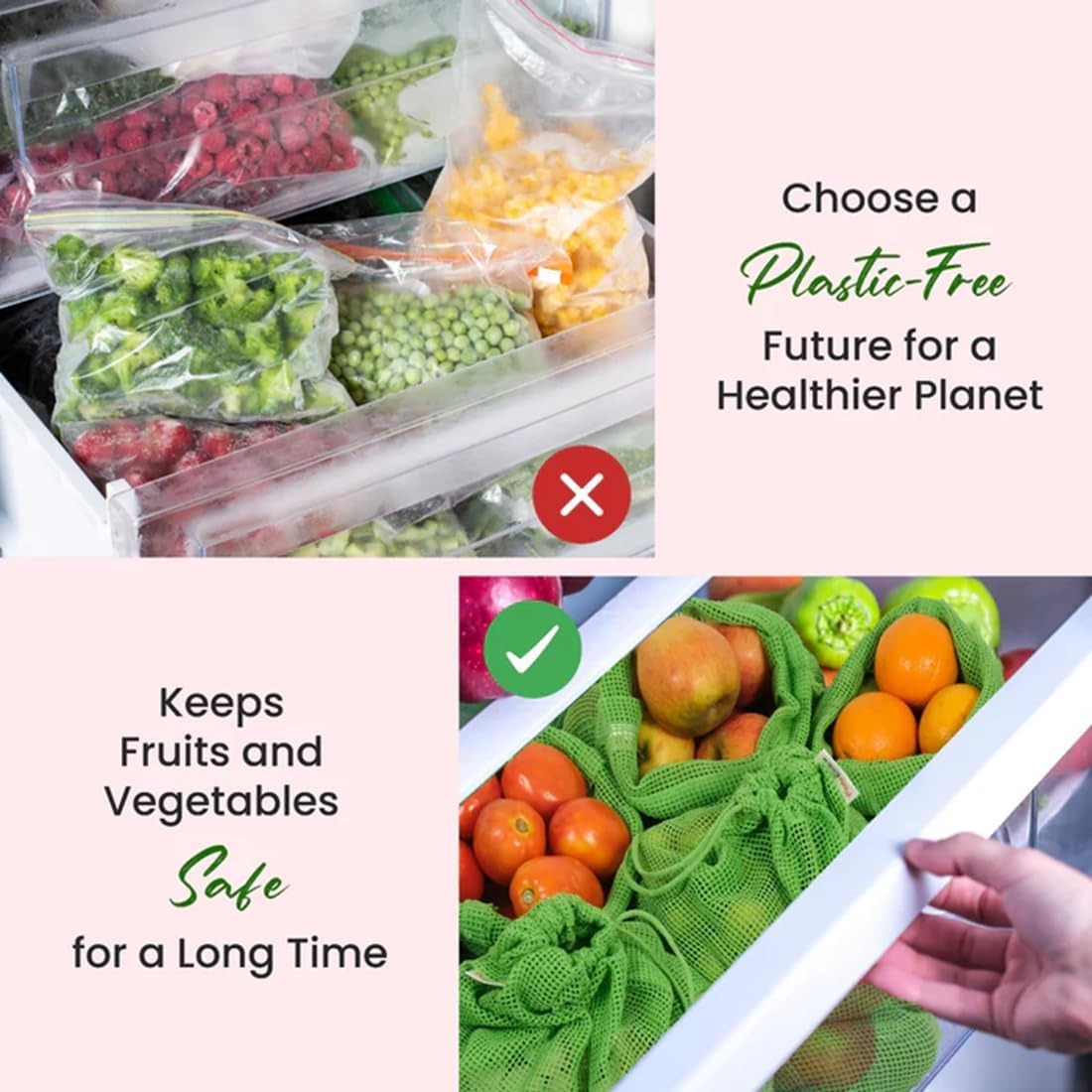 EcoFresh Cotton Vegetable Bags