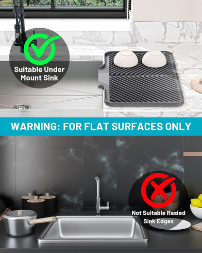 Quick-Drain Silicone Dish Drying Mat