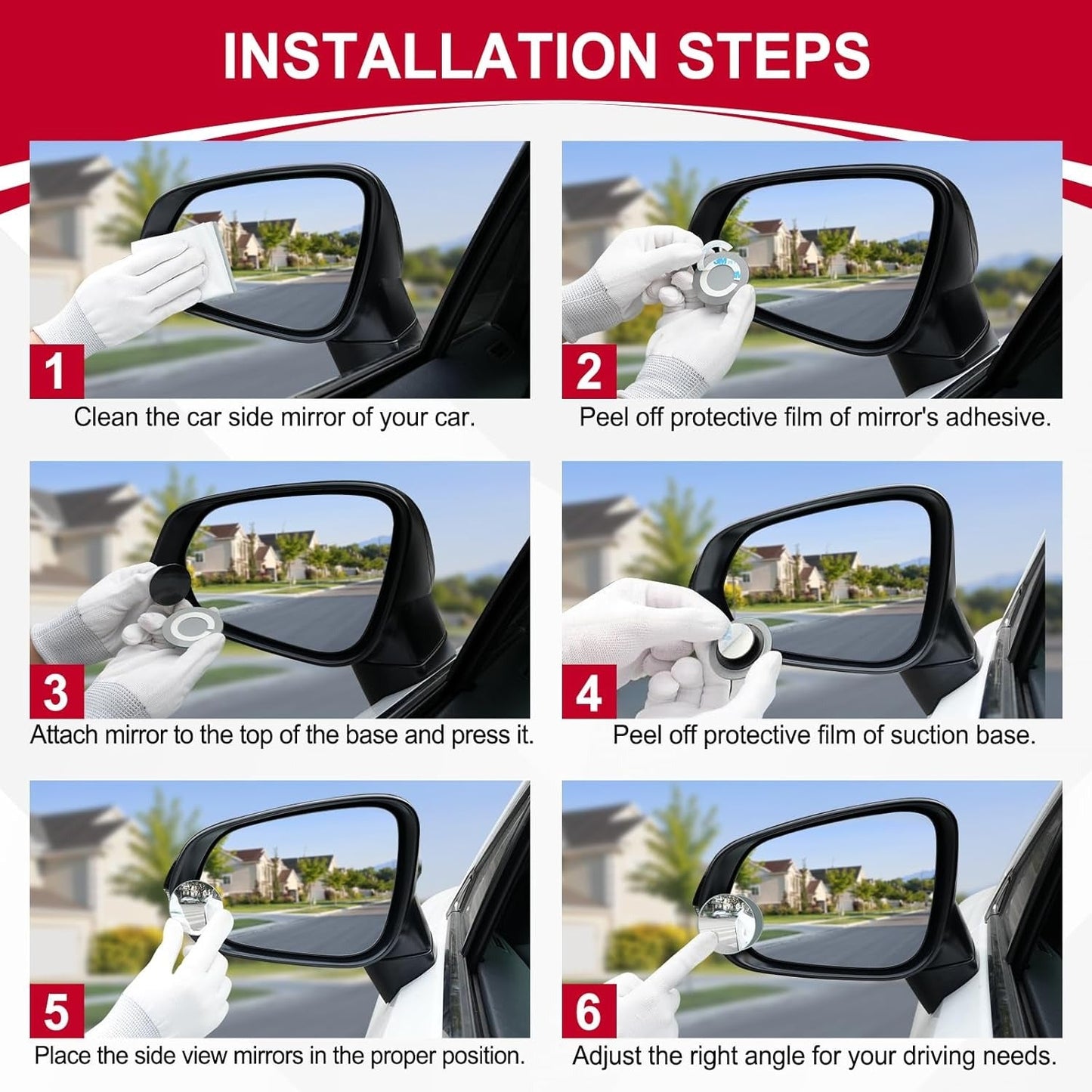 360° Wide View Blind Spot Mirror