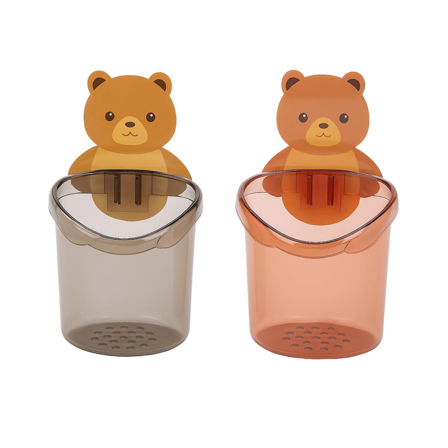 Teddy Bear Self Adhesive Bathroom Holder (Pack of 2)